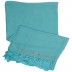 Designer Cotton Plain Women's Stole - Teal Blue